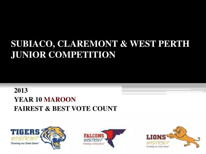 subiaco claremont west perth junior competition