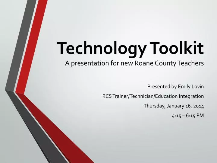 technology toolkit a presentation for new roane county teachers