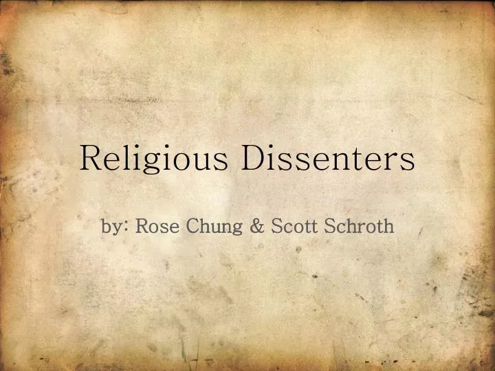 religious dissenters