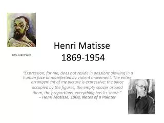 Henri Matisse 1869-1954