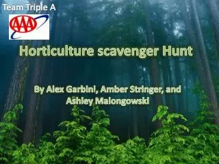 Horticulture scavenger Hunt