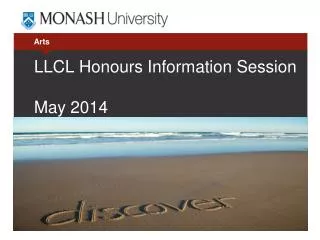 LLCL Honours Information Session May 2014