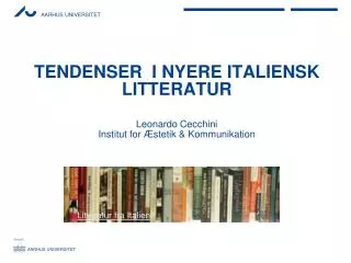 Tendenser i nyere italiensk litteratur