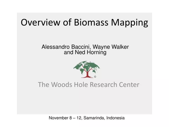 overview of biomass mapping