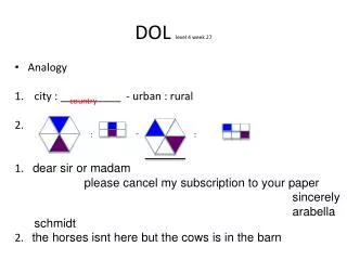 DOL level 4 week 27