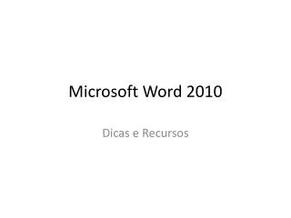 microsoft word 2010