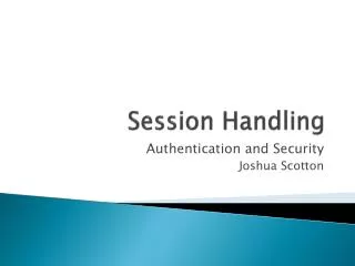 Session Handling