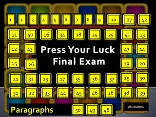 Press Your Luck Final Exam