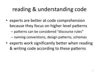 reading &amp; understanding code