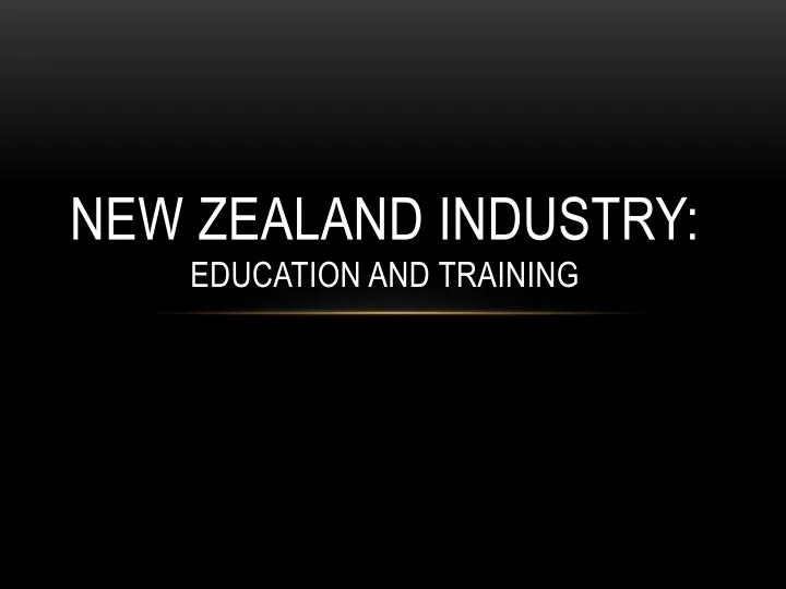 new zealand industry education and training