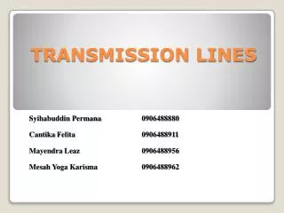transmission lines