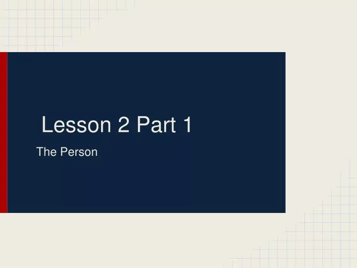 lesson 2 part 1