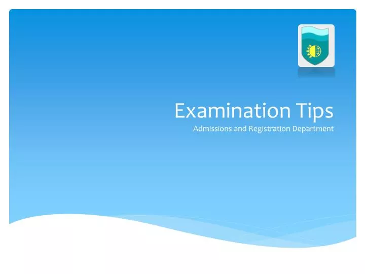 examination tips admissions and registration department