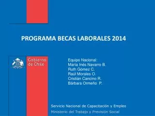 programa becas laborales 2014