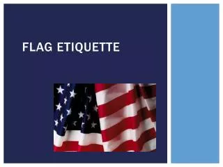 flag etiquette