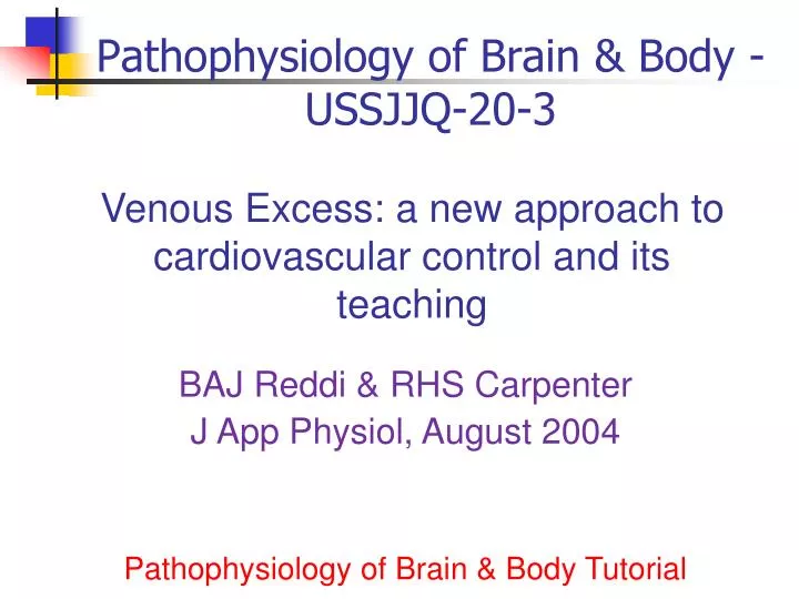 pathophysiology of brain body ussjjq 20 3