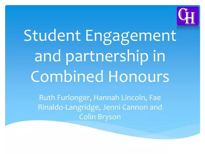 student engagement and partnership in combined honours