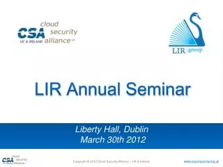 LIR Annual Seminar