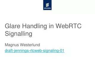 Glare Handling in WebRTC Signalling