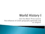 World History I - slide 1