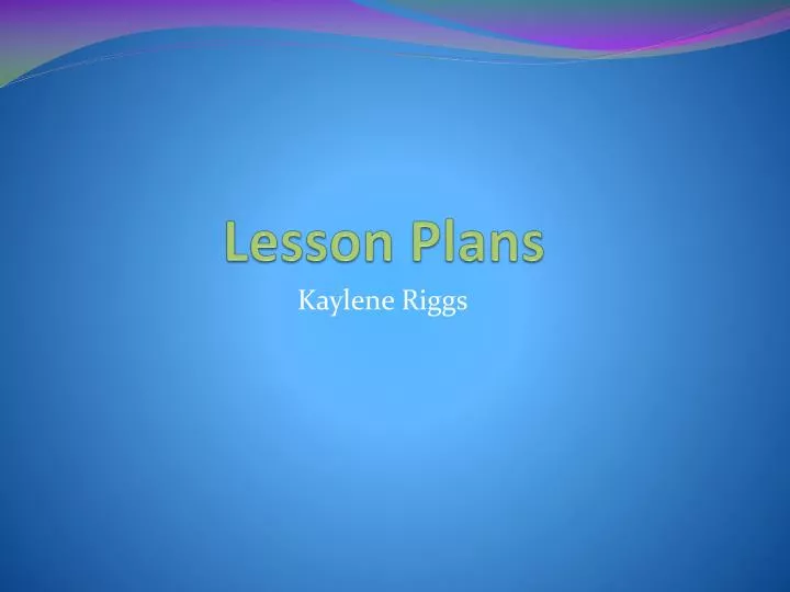 lesson plans