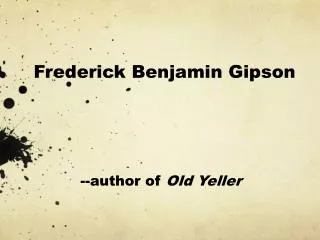 Frederick Benjamin Gipson