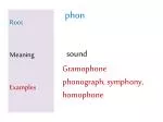 Root Meaning Examples - slide 1