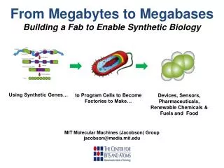 MIT Molecular Machines (Jacobson) Group jacobson@media.mit.edu