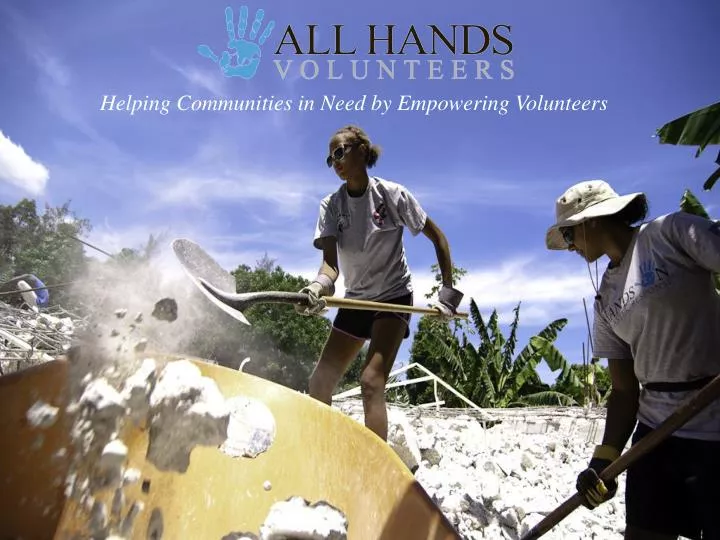helping communities in need by empowering volunteers