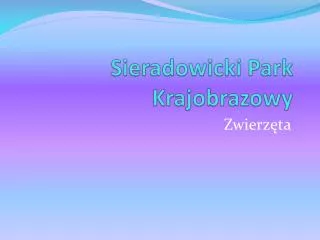 Sieradowicki Park Krajobrazowy