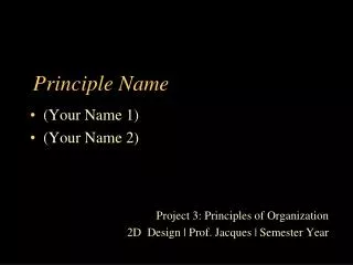 Principle Name