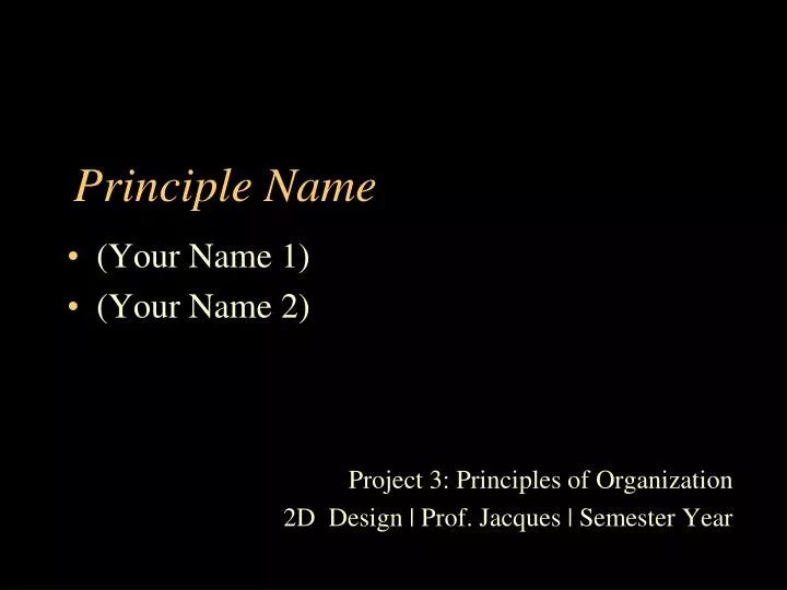 principle name