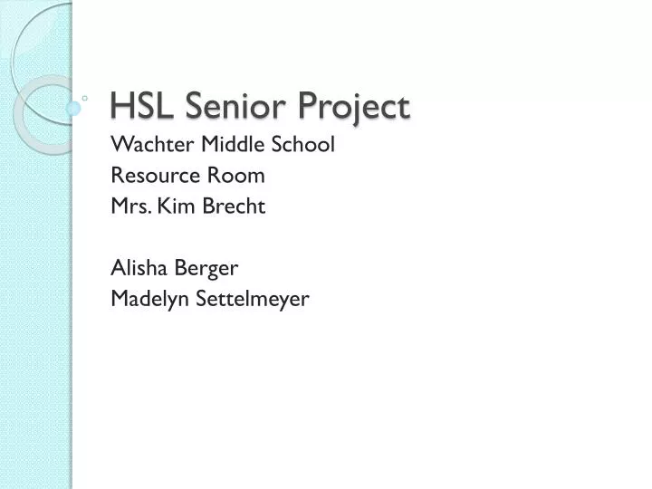 hsl senior project