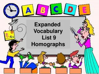 Expanded Vocabulary List 9 Homographs