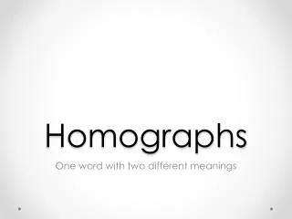 Homographs