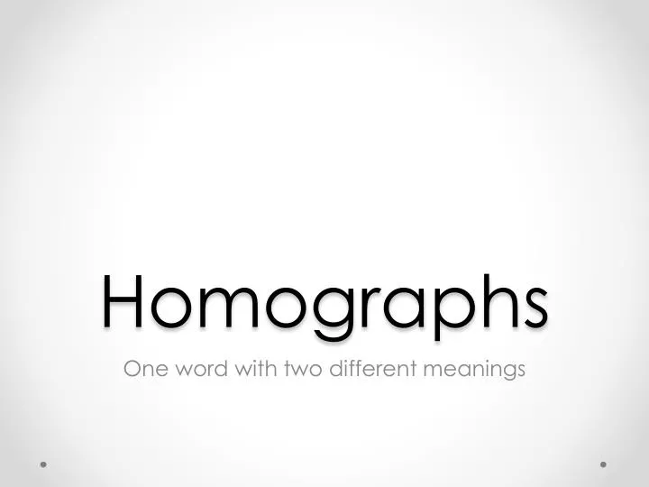homographs