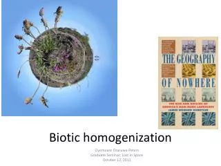 Biotic homogenization