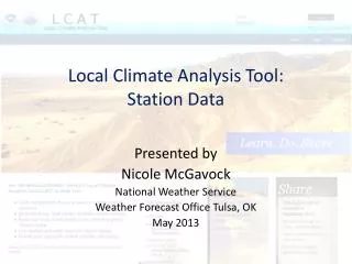 Local Climate Analysis Tool: Station Data