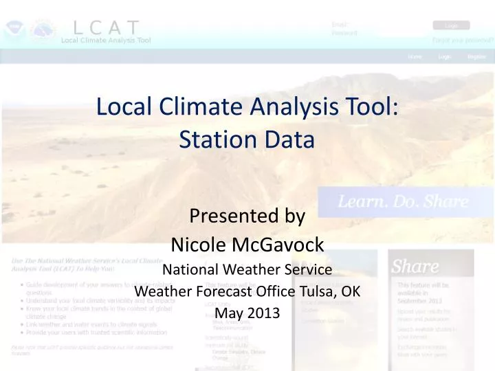 local climate analysis tool station data