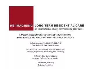 Food in Long-term Care: How is Dining Socially Organized to Enhance Resident Quality of Life?