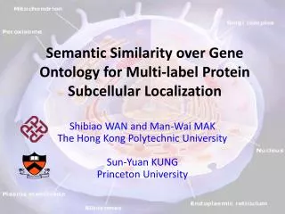 Semantic Similarity over Gene Ontology for Multi-label Protein Subcellular Localization