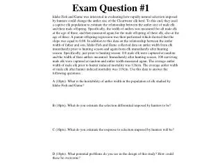 Exam Question #1