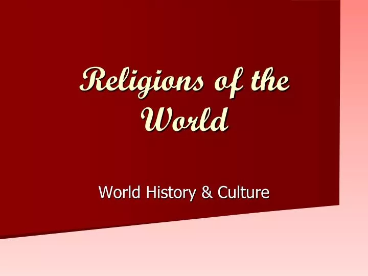 religions of the world