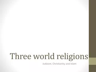 three world religions
