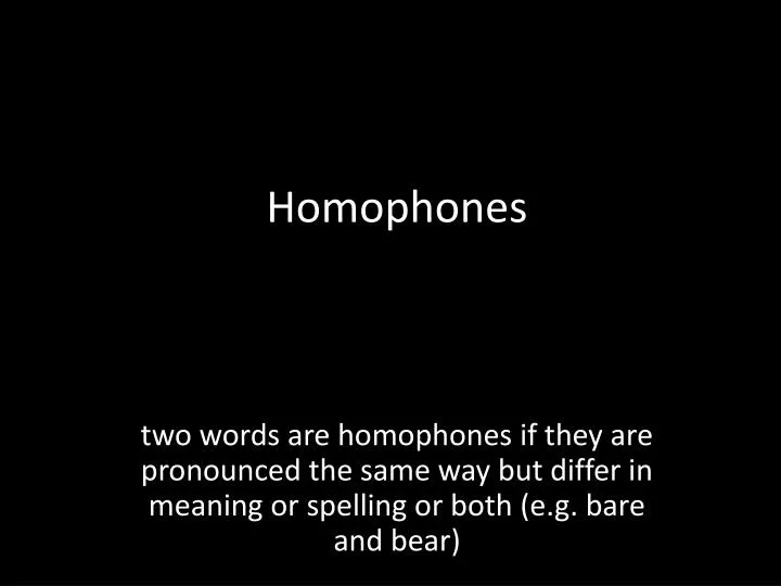 homophones