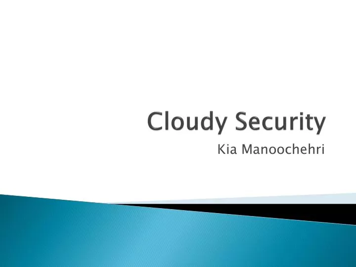 cloudy security