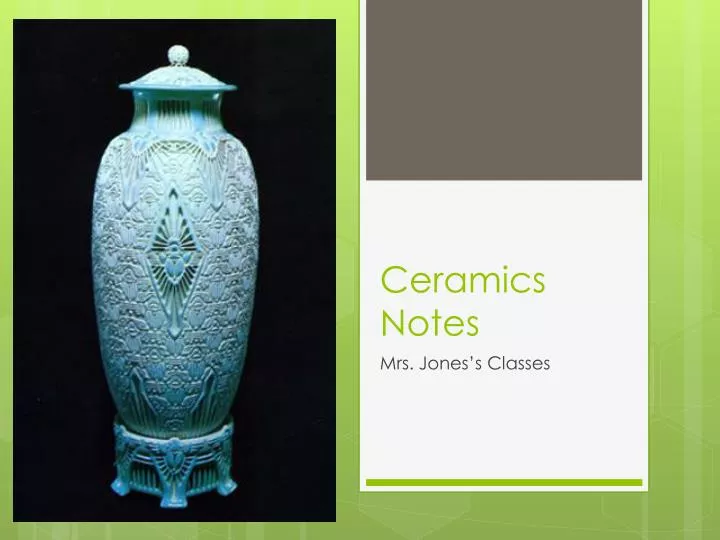 ceramics notes