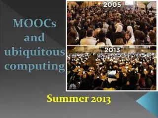MOOCs and ubiquitous computing
