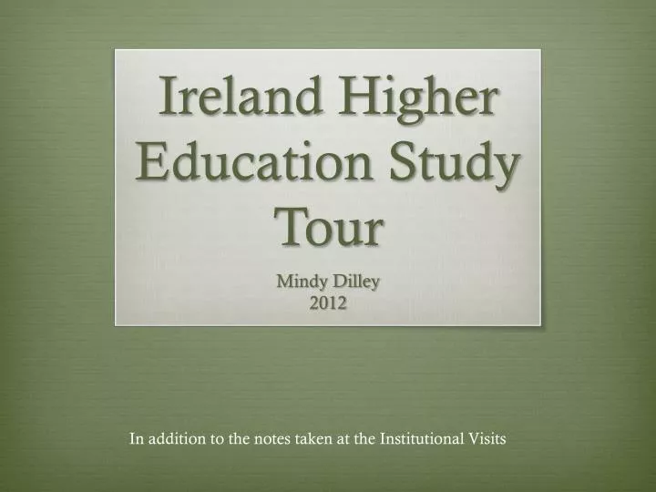 ireland higher education study tour