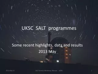 UKSC SALT programmes